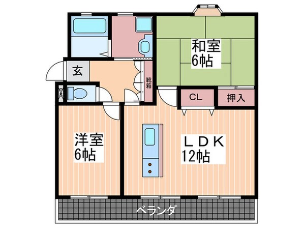 セントラル庚午第一マンションの物件間取画像